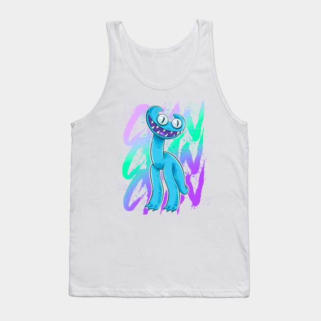 raimbow friends cyan Tank Top by Draw For Fun 